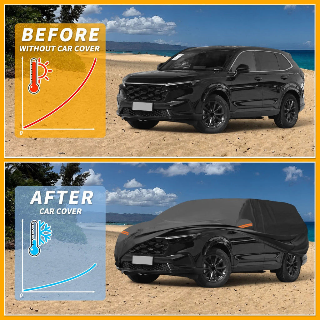Car Cover Waterproof for Honda CR-V (2017–2023) 7-Seater 190T-PU Zipper