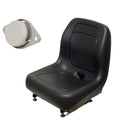 Black Seat for Ford New Holland Skid Steer LS120 LS125 LS140 LS150 (2000–2023)