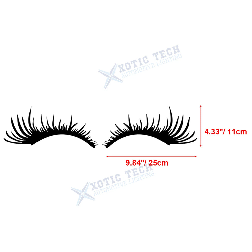 4Pcs 3D Car Eyelashes Decal Sticker for Headlight Fog Light (2000-2020)