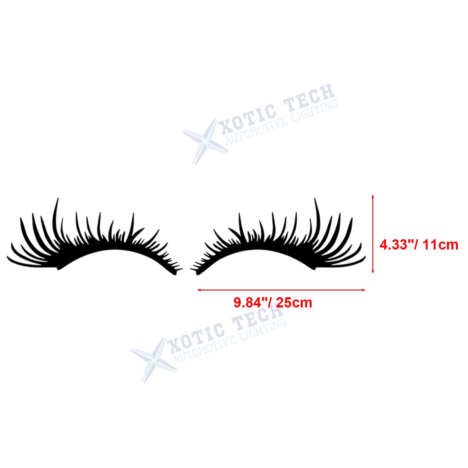 4Pcs 3D Car Eyelashes Decal Sticker for Headlight Fog Light (2000-2020)