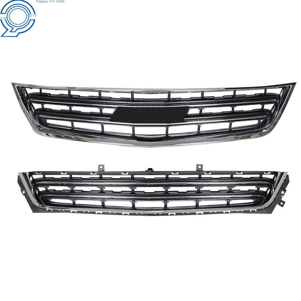 Set of 2 Chrome Black Front Grilles for Chevrolet Impala (2014–2020)