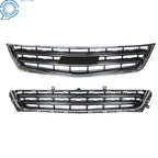 Set of 2 Chrome Black Front Grilles for Chevrolet Impala (2014–2020)