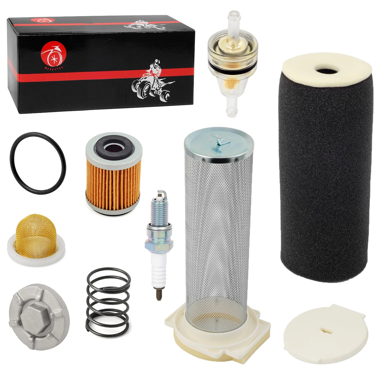 Air Filter Guide End Cap & Oil Strainer for Yamaha Warrior Raptor Wolverine (1996-2007)