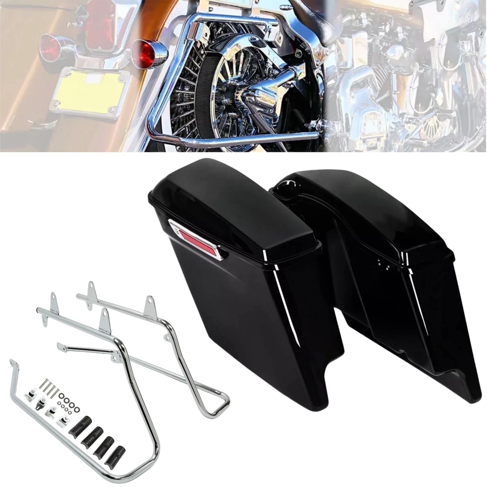 5" Saddlebag Conversion Brackets for Harley Softail (1984–2017)