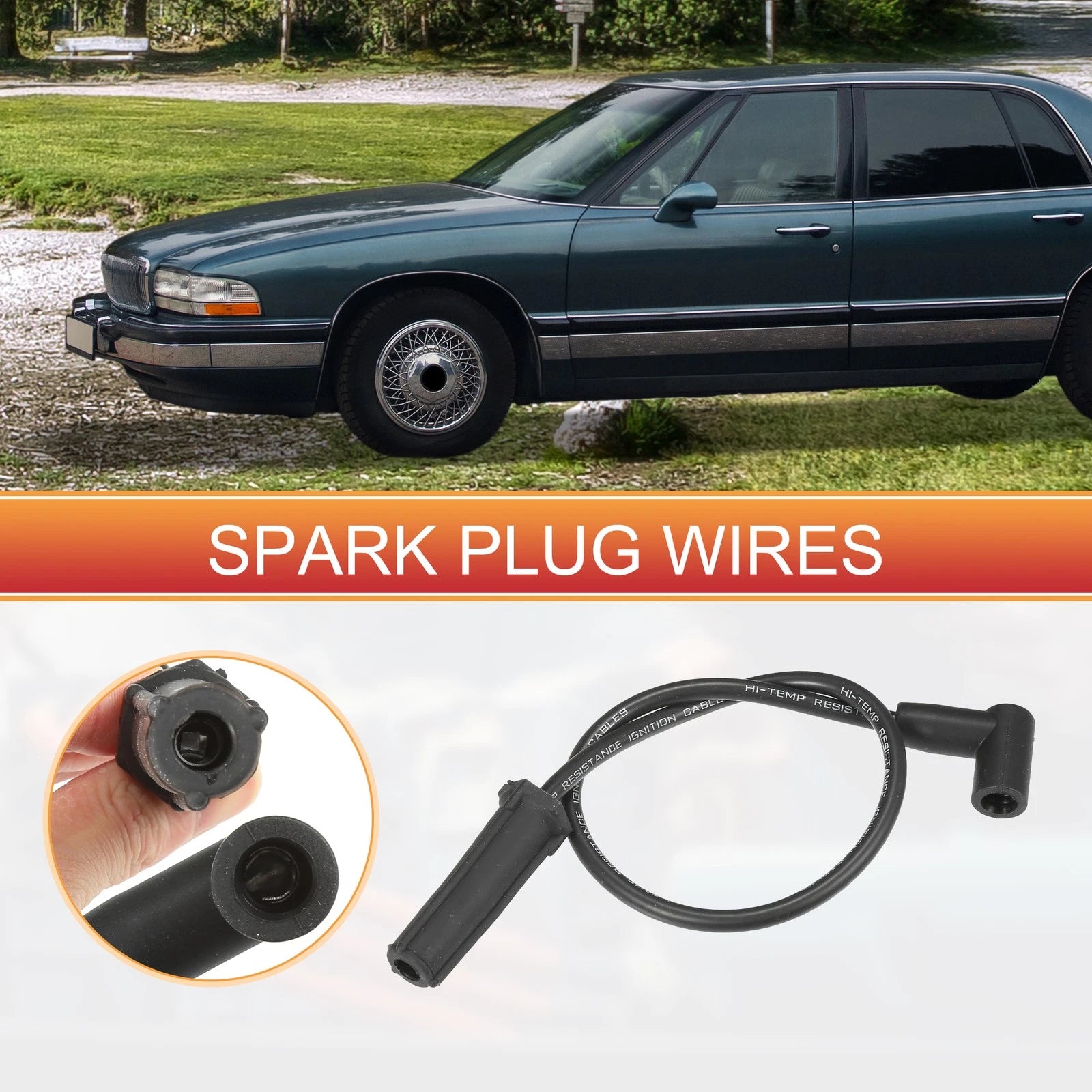 6X Spark Plug Wire Ignition Coil Cable No. 12192470 for Buick LeSabre Lucerne (2000–2011)