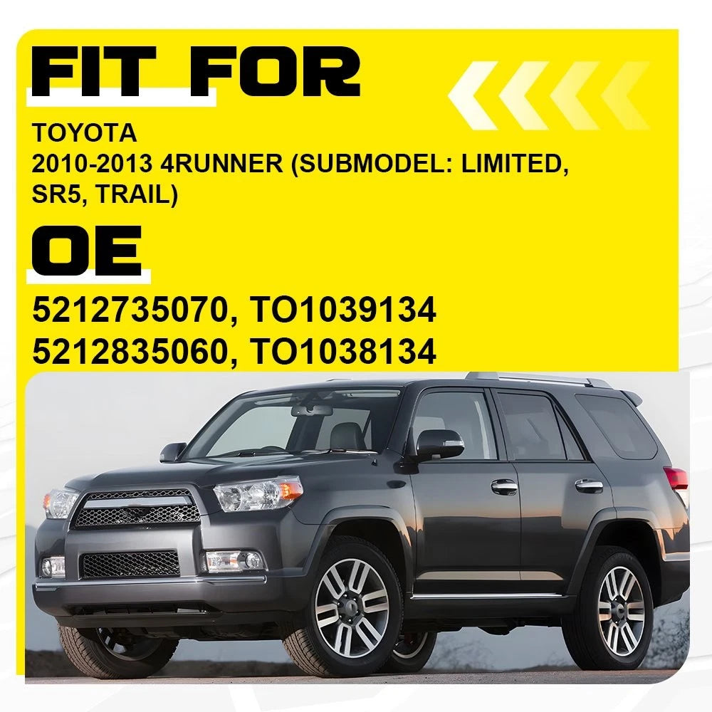 Set of 2 Fog Light Bezels for Toyota 4Runner (2010–2013) Chrome Trim