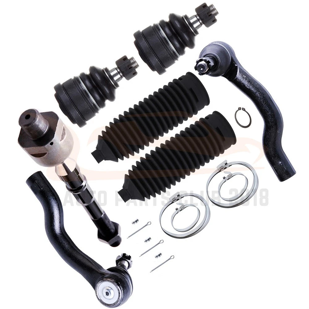 8Pcs Front Upper Ball Joints Tie Rod Rack Boot for Nissan Frontier (2005–2018)