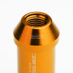 20 PC Open End M12x1.25 50mm Tall Orange Aluminum Lug Nuts + Lock Key for JDM