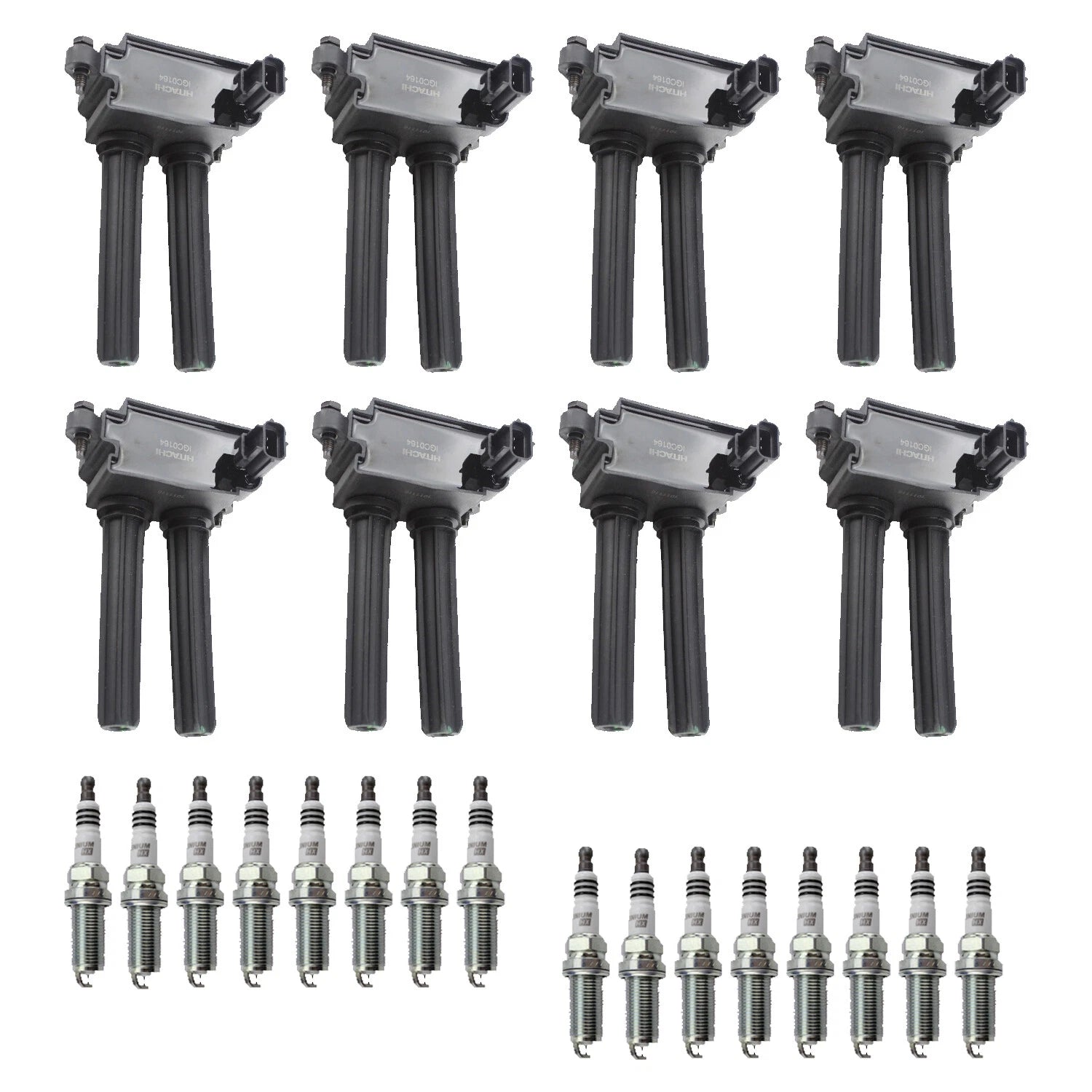Set of 8 Ignition Coils & 16 NGK Ruthenium Spark Plugs for 2500 3500