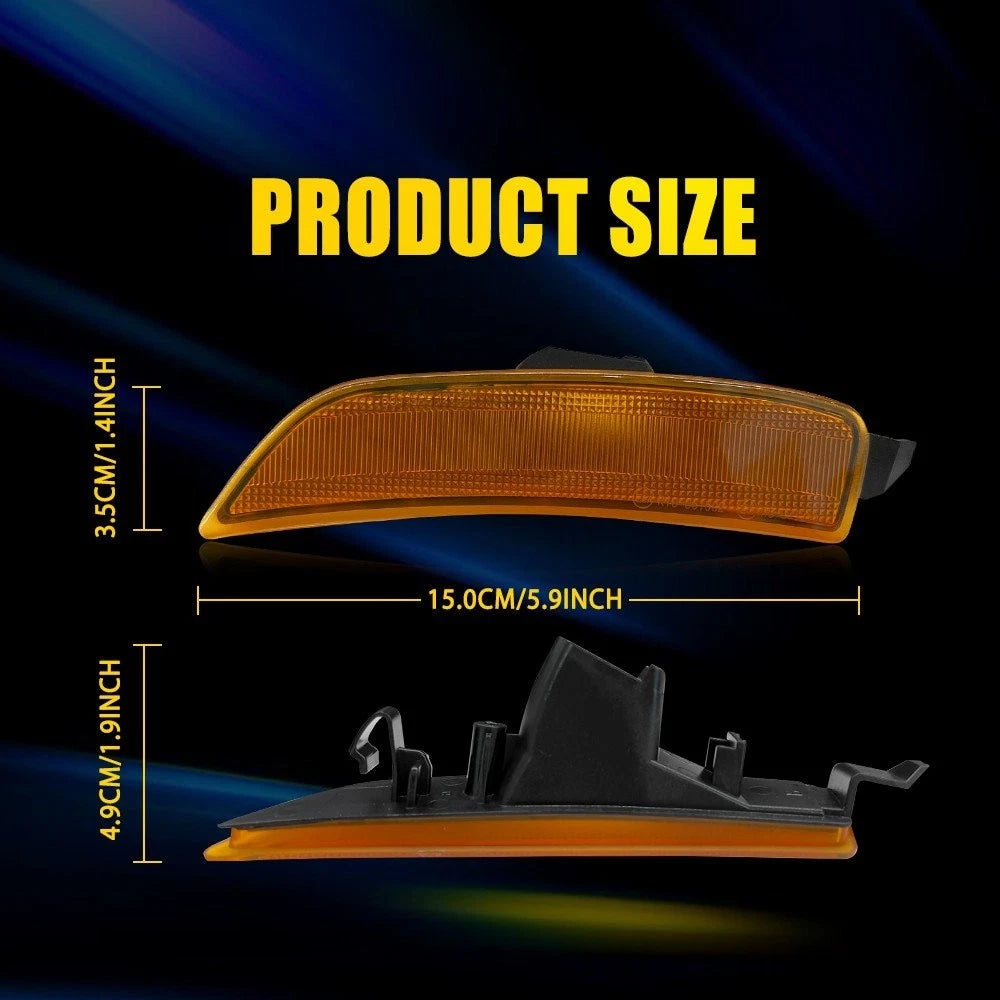 Set of 2 Amber Front Side Marker Parking Lights for Mazda Miata MX-5 (2016–2022)