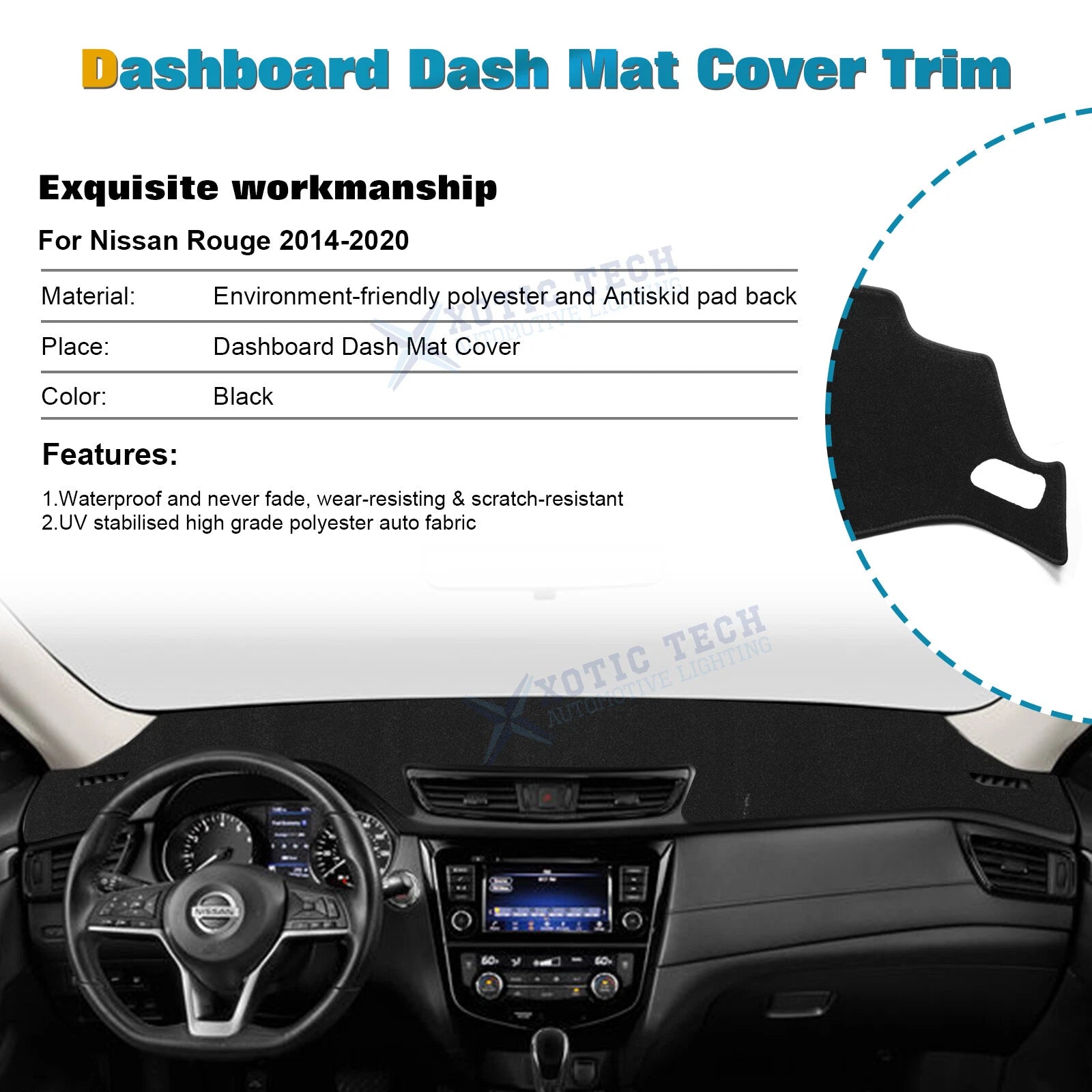 Dashmat Sun Glare Protector for Nissan Rogue (2014-2020)