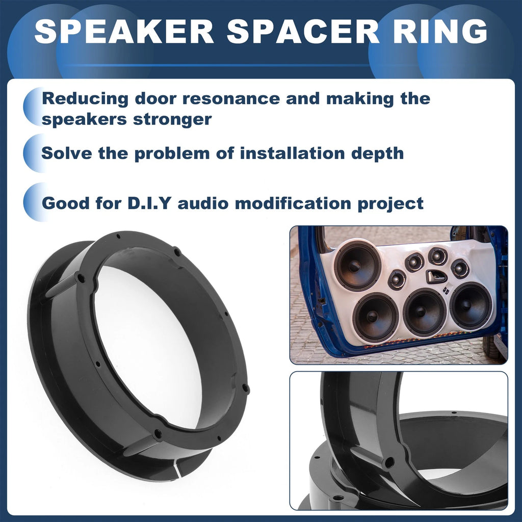 2X Speaker Spacer Ring Adaptor for Volkswagen 6.5" 