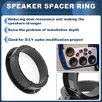 2X Speaker Spacer Ring Adaptor for Volkswagen 6.5" 