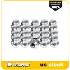 Set of 20 Chrome Bulge Acorn Lug Nuts for Ford Focus Fusion Escape