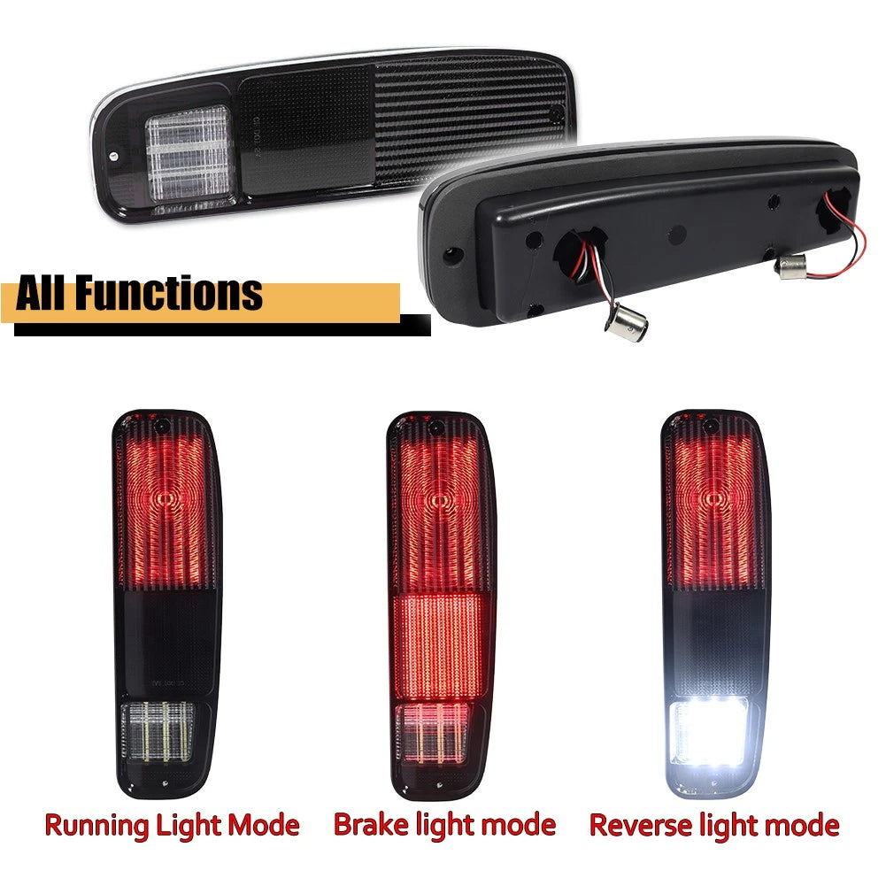 6 Smoke LED Side Marker and Tail Lights for Ford Bronco Econoline Van