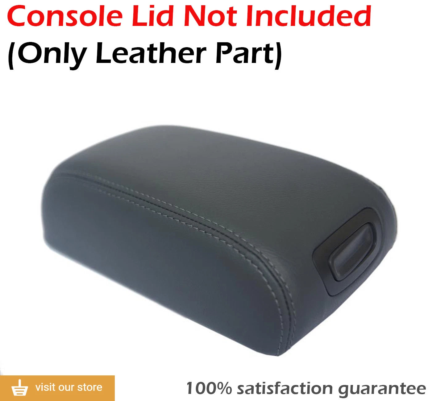 Center Console Armrest Cover for Hyundai Tucson (2005–2009) Gray Leather