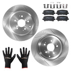 Set of 4 Rear Brake Rotors & Ceramic Pads for Acura MDX (2007–2013) Honda Pilot (2009–2014)