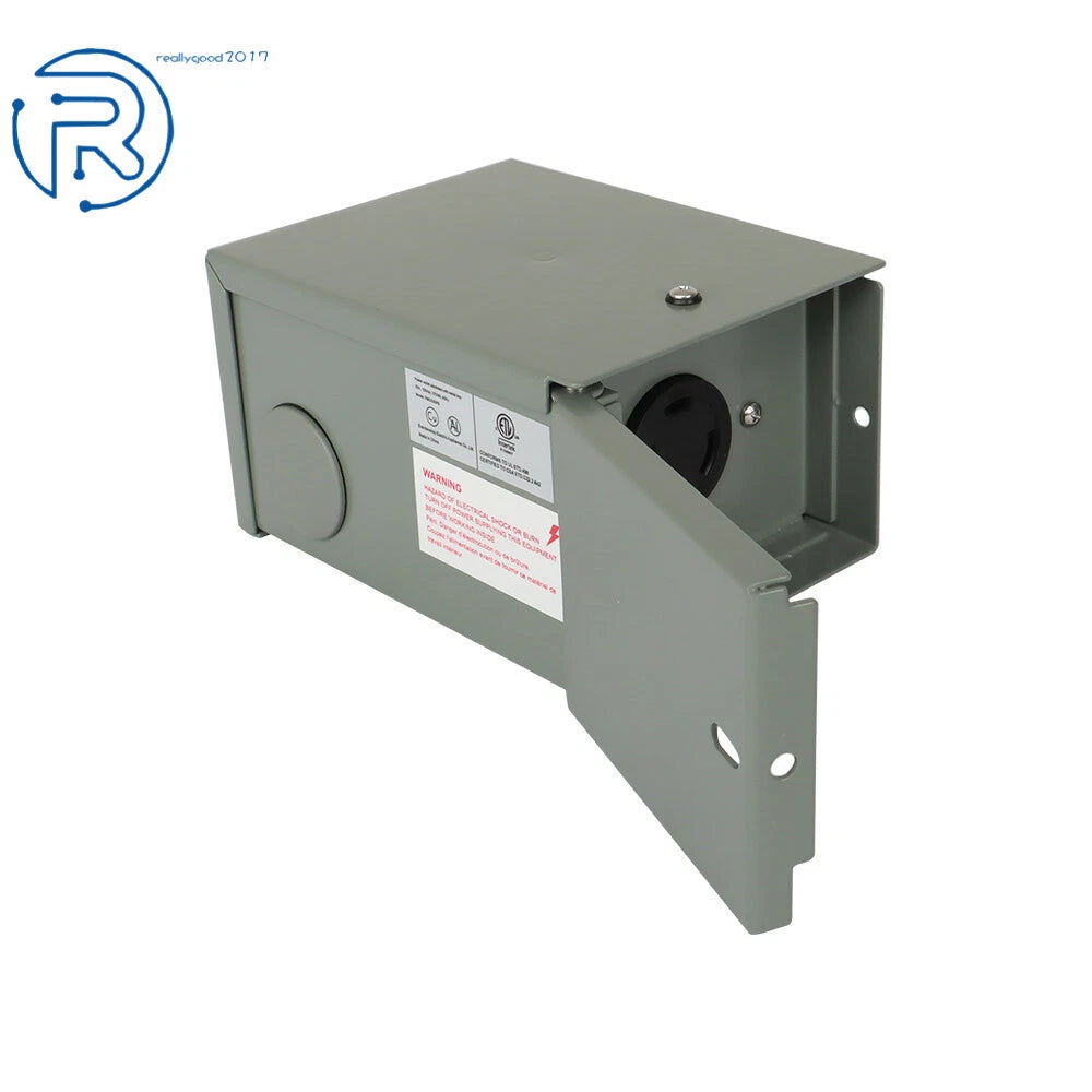 30 Amp RV Generator Inlet Box for NEMA Power Inlet (L5-30R)