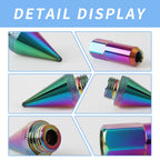 20PCS M12X1.5 Spiked Tuner Lug Nuts for Rims (Neo Chrome)