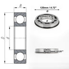 Deep Groove Ball Bearing 6213NR for Scooter Skateboard (P0 65x120x23mm)