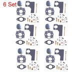 Set of 6 Carburetor Repair Kits for B & Stratton 10-16hp (394989, 243431, 243432)