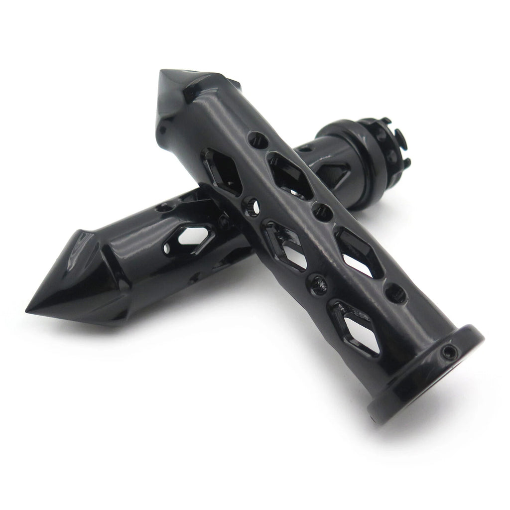 CNC Black Spike Hand Grip for Suzuki GSXR 600 750 1000 Hayabusa (2001–2023)