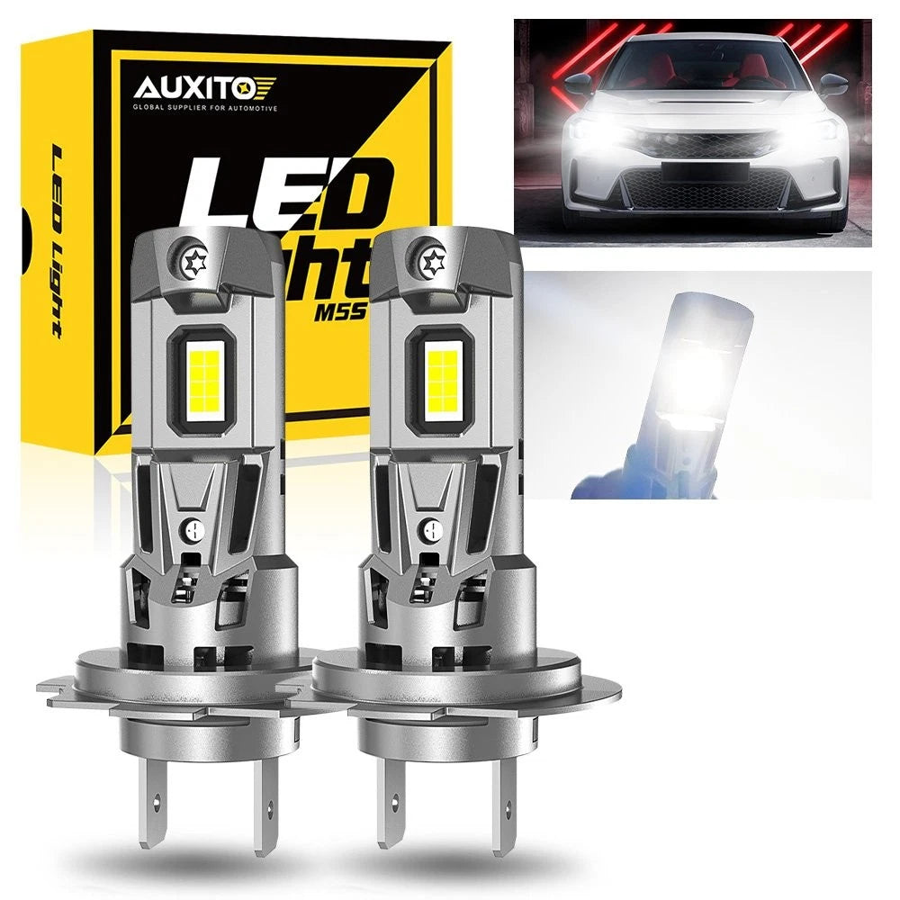 AUXITO H7 LED Headlight Bulb Kit for High/Low Beam (30000LM, 6500K)