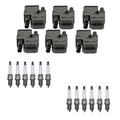 Set of 6 Ignition Coils & 12 Platinum Spark Plugs for Mercedes W210 W163
