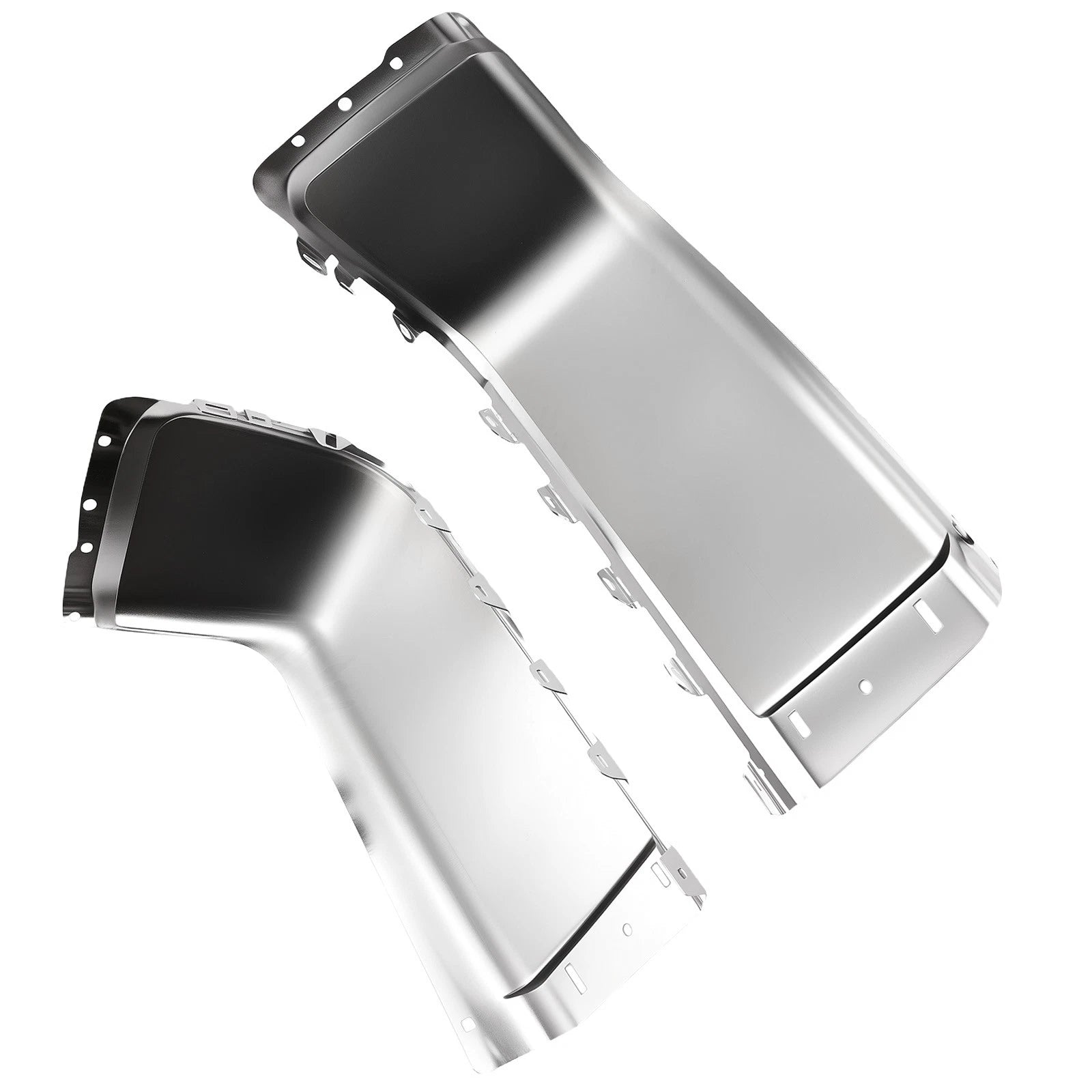 Set of 2 Chrome Rear Bumper Ends for Silverado 1500 WT (2007-2013)