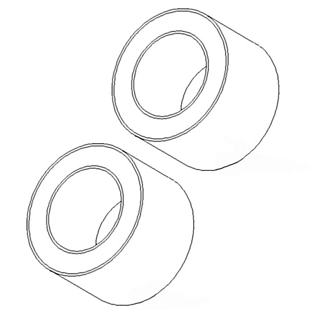 2X 1" Tail Wheel Spacers for Woods Lawn Mowers & Frontier Rotary Cutter
