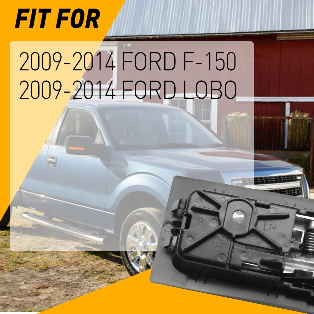 Driver Side Interior Door Handle Black Chrome for Ford F150 (2009–2014)