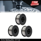 Set of 3 Gasless Flux Core Welding Wire Spools 0.035" Diameter