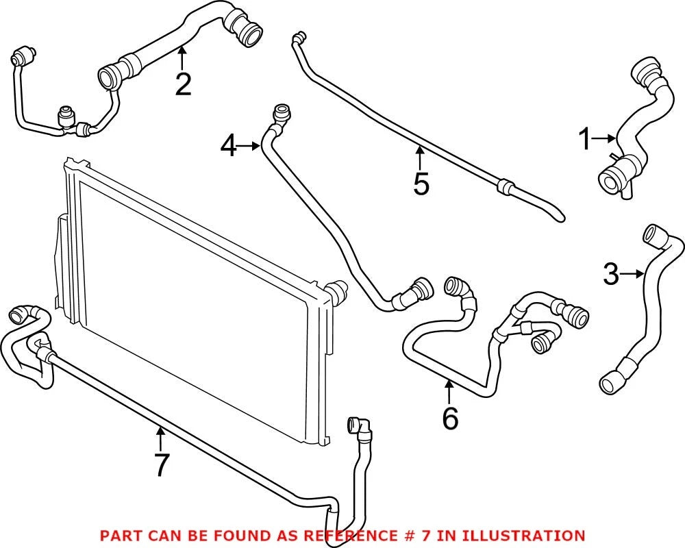 Left Engine Coolant Pipe for BMW (17127619693)