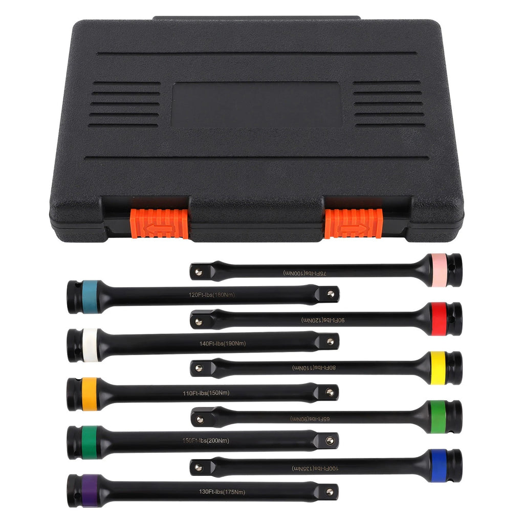 10pc Torque Stick Set for 1/2" Drive (65-150 Ft-Lbs)