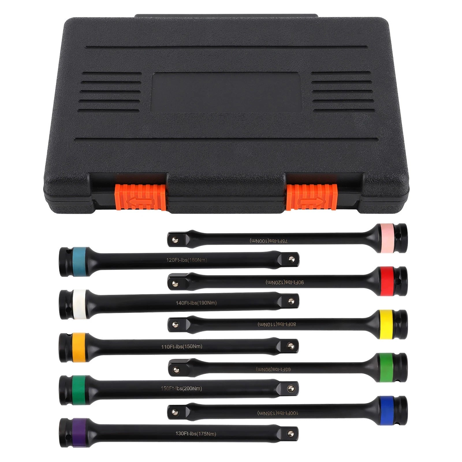 10pc Torque Stick Set for 1/2" Drive (65-150 Ft-Lbs)