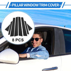 8 Pcs Black Door Pillar Window Trim for Hyundai Elantra (2007-2010)