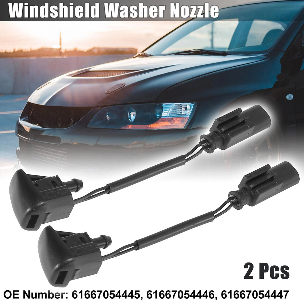 2X Windshield Washer Nozzles Spray Jet for BMW 6 Series (2004–2010) 61667054445