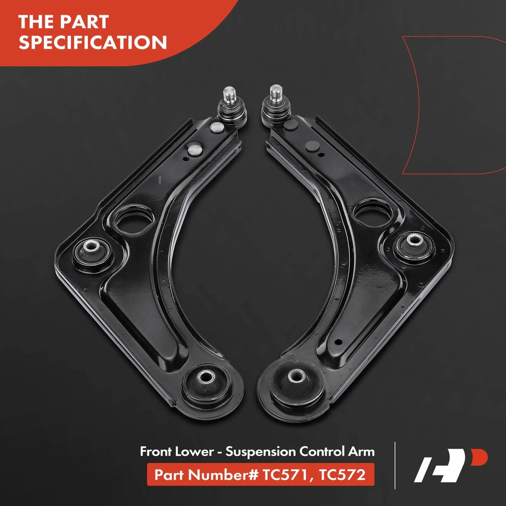2X Front Lower Side Suspension Control Arm for Ford Escort (1991–1997)