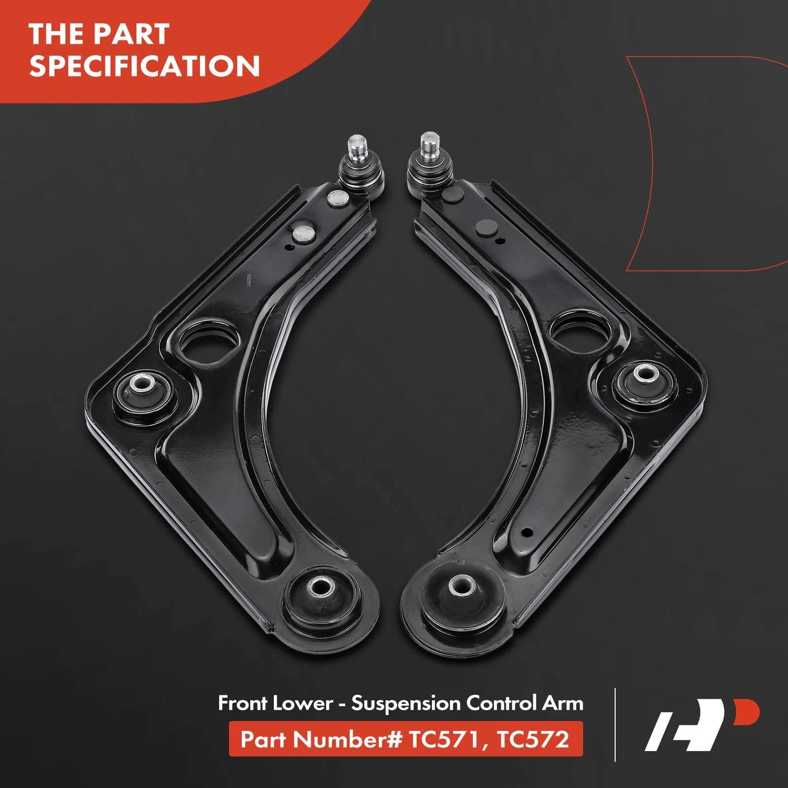2X Front Lower Side Suspension Control Arm for Ford Escort (1991–1997)