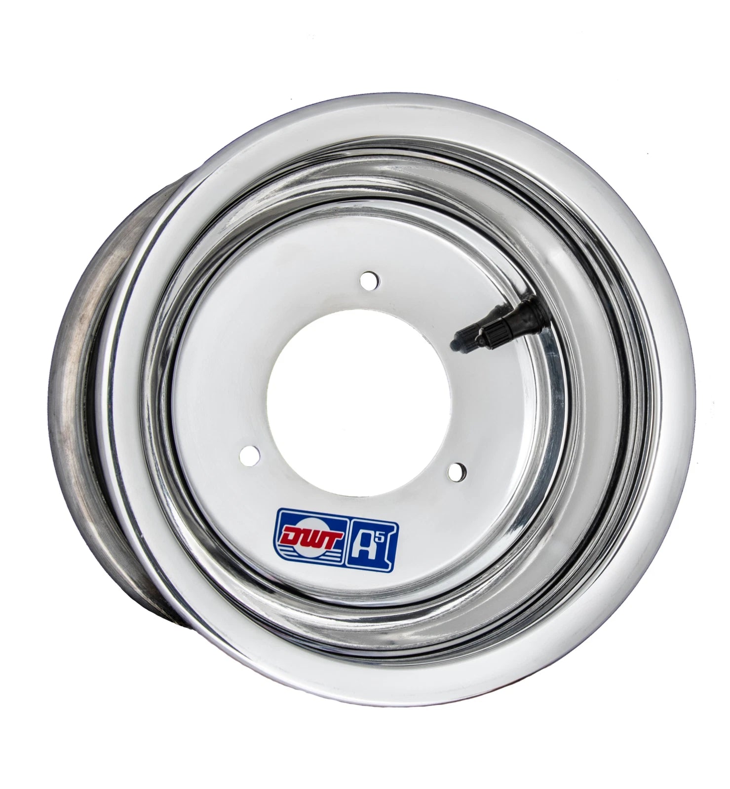 Set of 2 DWT A5 Polished Aluminum 8" Rolled Lip Wheels for Honda ATC 70 (1970–1985)
