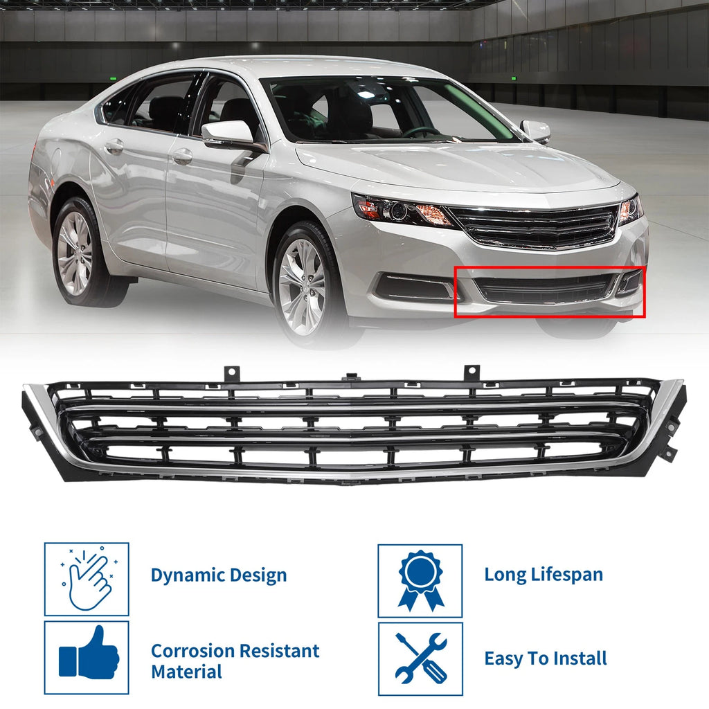 Front Lower Bumper Grille for Chevrolet Impala (2014–2020) Chrome