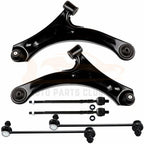 Set of 6 Front Lower Control Arms Sway Bars Tie Rod Links for Suzuki Aerio (2004–2007)