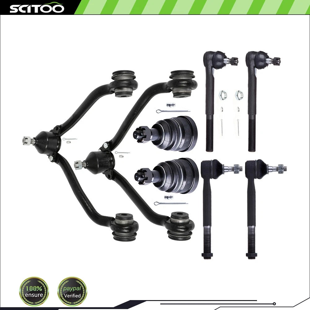 Set of 8 Control Arm Ball Joint Tie Rod for Chevrolet C1500 Suburban (1992–1999)
