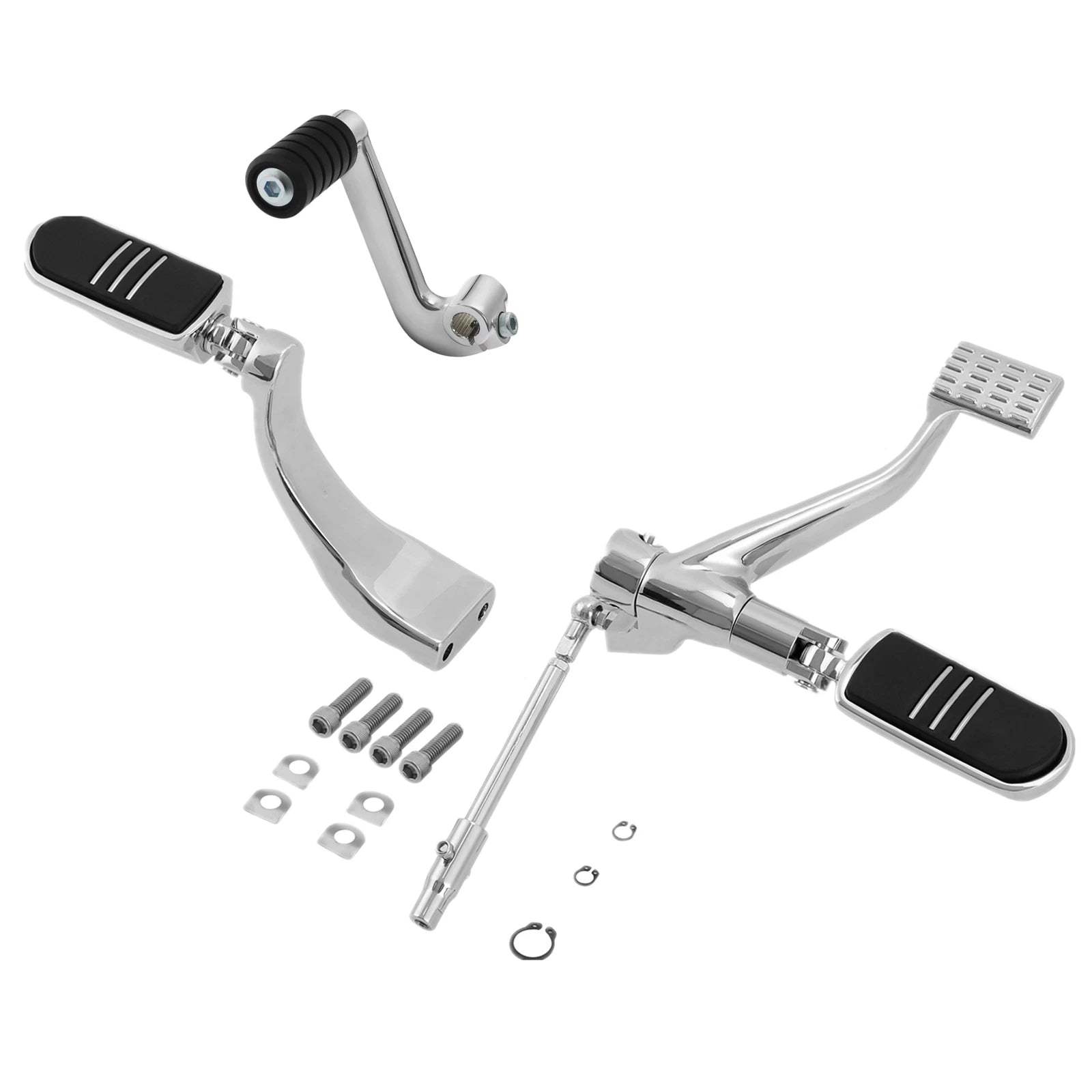 Mid Control Shifter Lever Footpegs for Harley Sportster XL1200 883 (2014–2022) Chrome
