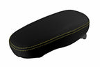 Leather Console Lid Armrest Cover for Kia Soul (2014–2019) Yellow Stitch