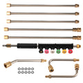 4000PSI Pressure Washer Extension Wand Replace Lance Gutter Cleaner w/ 6 Nozzles
