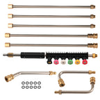 4000PSI Pressure Washer Extension Wand Replace Lance Gutter Cleaner w/ 6 Nozzles