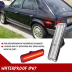 2X Clear Lens Red LED Rear Side Marker Lights for Dodge Plymouth
