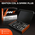 Set of 4 Ignition Coils + Spark Plugs for Jeep Compass Patriot Chrysler 200 (2007–2017)