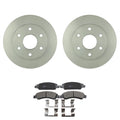 Set of 2 Bosch QuietCast Front Rotors & TRW Pro Metallic Brake Pads for Sierra 1500
